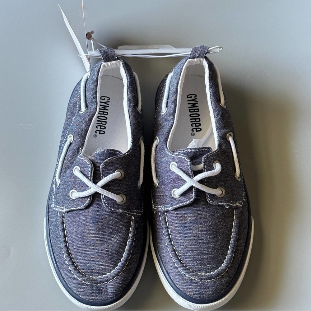 Gymboree Little Boys Size 13 Chambray Canvas Shoes Tennis Flat Sneakers